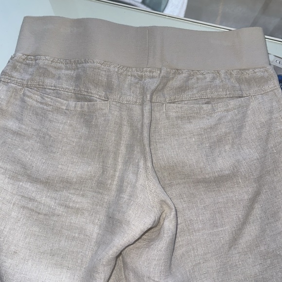 Allen Allen USA Linen Cropped Wide Leg Pant - Picture 10 of 10